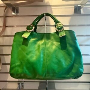 Designer Direct/ Charles David Emerald Green Shoulder Bag - sample
